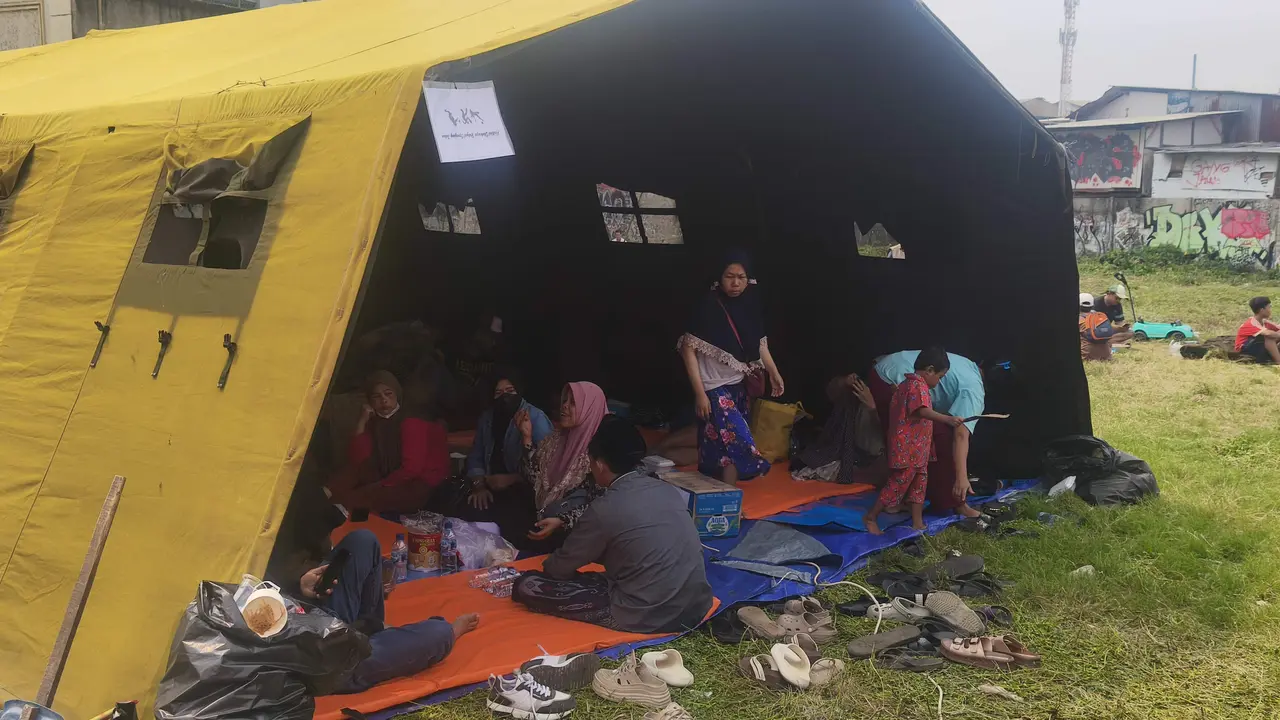 Warga korban kebakaran di Kemayoran