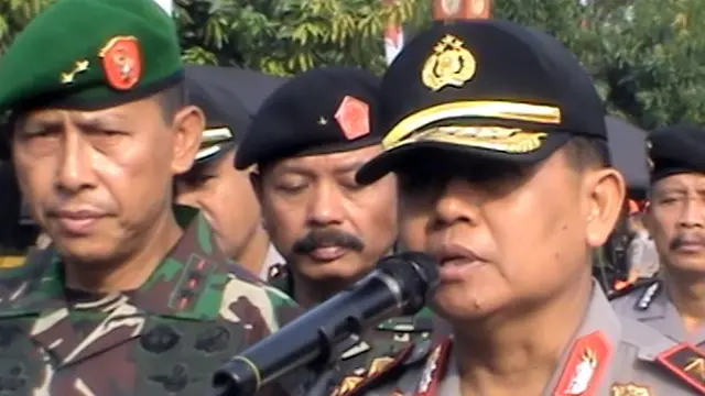 POLRI-TNI GELAR APEL PENGAMANAN PELANTIKAN AHOK