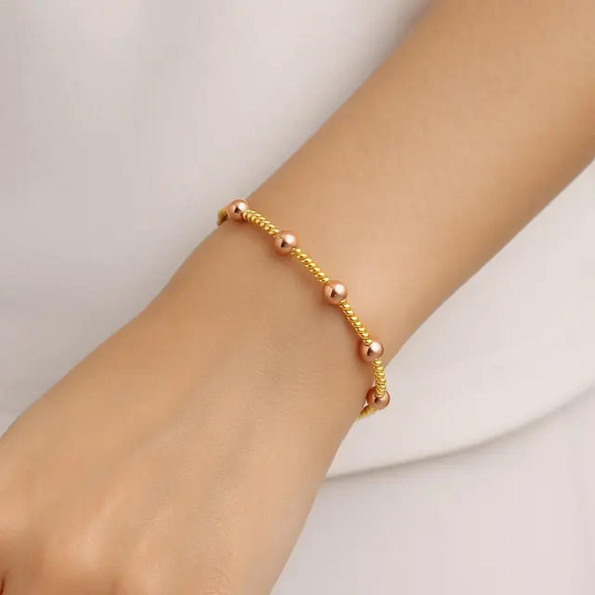 7 Model Gelang Emas Bola Kecil 2--5 Gram Kombinasi Spiral Modern