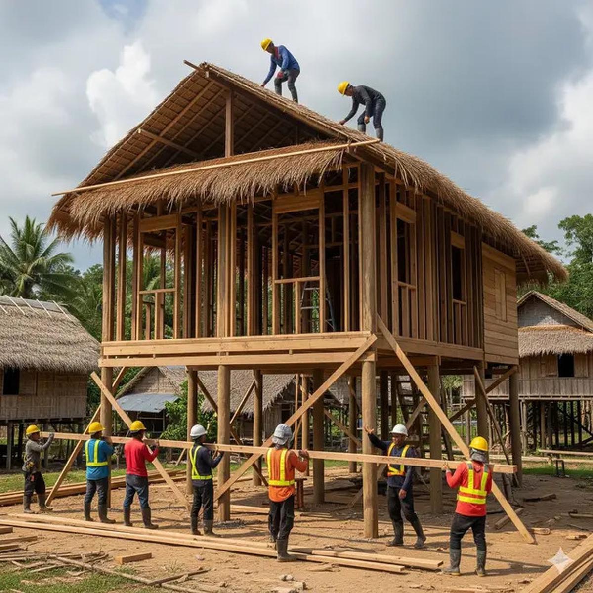 10 Rumah Sederhana Berbentuk Panggung dengan 5 Kamar di Desa, Inspirasi Hunian Nyaman dan Estetik
