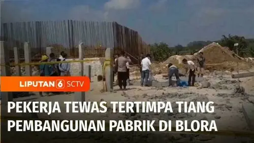 VIDEO: Seorang Pekerja Tewas Tertimpa Tiang Pancang Beton di Blora