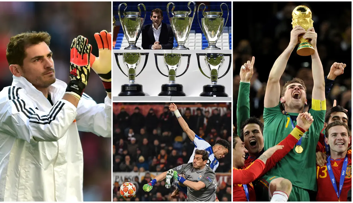 Iker Casillas secara resmi mengumumkan pensiun dari dunia sepak bola setelah 22 tahun menjadi penjaga gawang profesional. Berikut sepak terjang serta prestasi kiper terbaik sepanjang masa Real Madrid dan Timnas Spanyol.