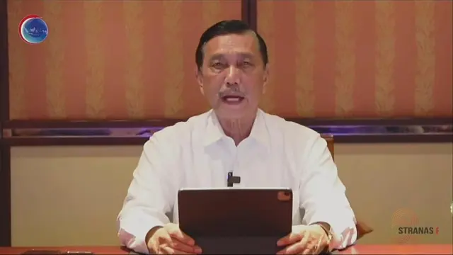 Menko Luhut dalam diskusi bertajuk Pangkas Port Stay dan Cargo Stay di Pelabuhan, Kamis (27/10/2022)