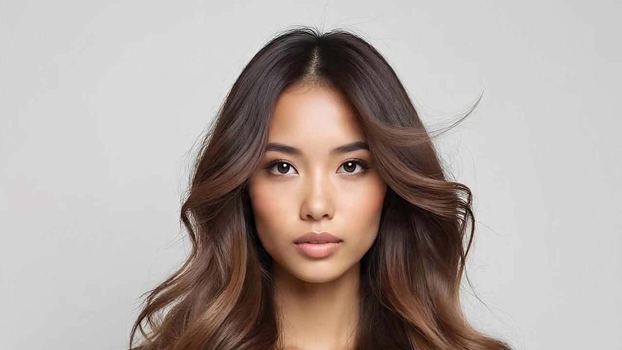 Rambut Layer Panjang Potongan Diagonal