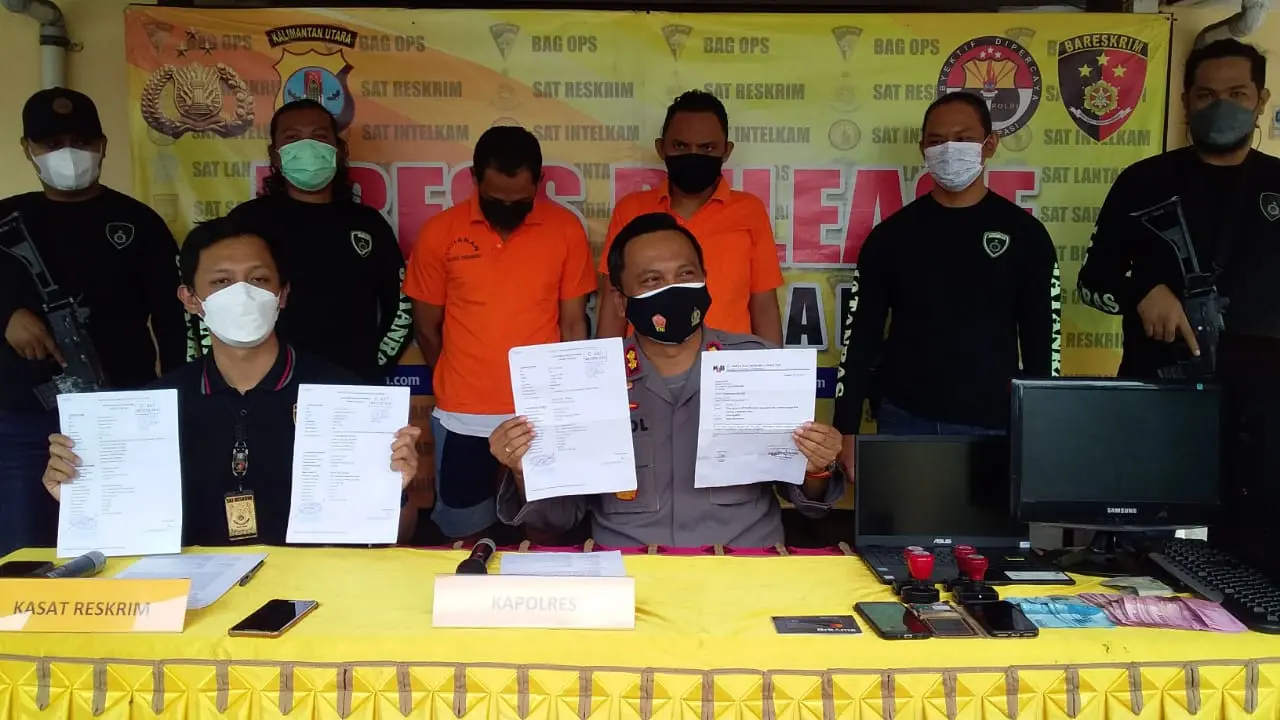 Jumpa press kasus di Polres Tarakan Kaltara