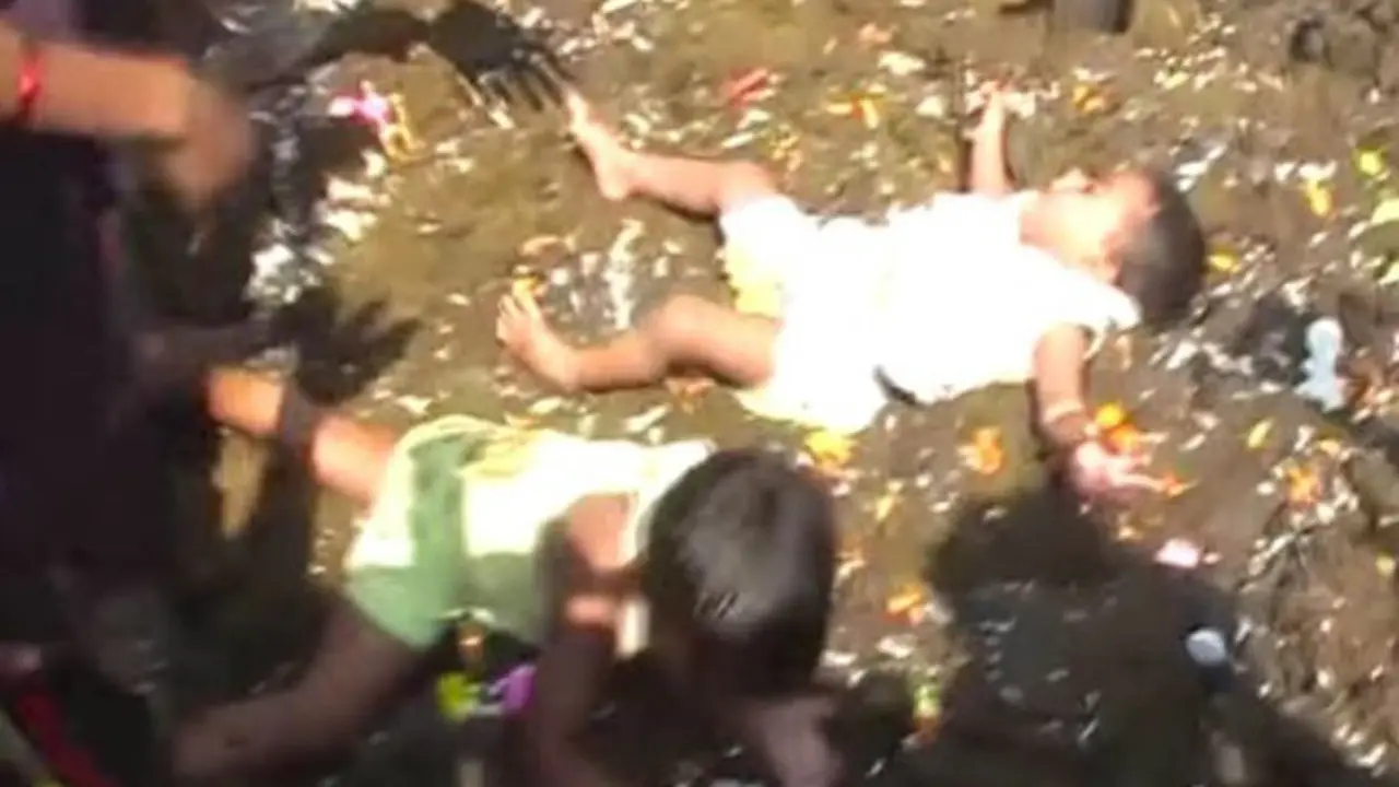 Penduduk Desa Ini Lumuri Anak dengan Kotoran Sapi Agar Beruntung
