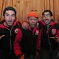 Trio Ubur-ubur menjadi salah satu artis yang akan menghiasi sinetron Ramadan di SCTV, Jakarta, Rabu (18/6/2014) (Liputan6.com/Andrian M Tunay)