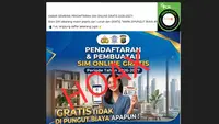 Cek Fakta: Hoaks Link Pendaftaran dan Pembuatan SIM Online Gratis