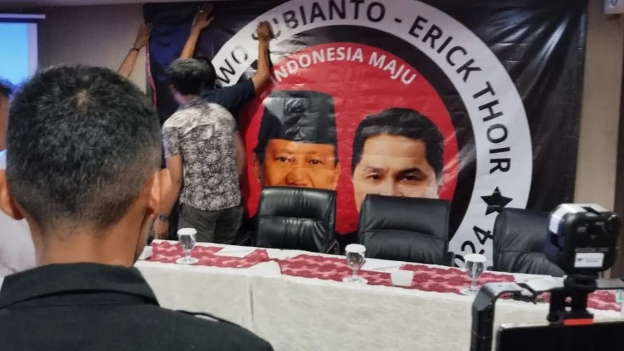 Foto deklarasi Prabowo-Erick Thohir sejak Rabu (18/10/2023) pagi yang diusung Koalisi Indonesia Maju (KIM) di Pemilu 2024.