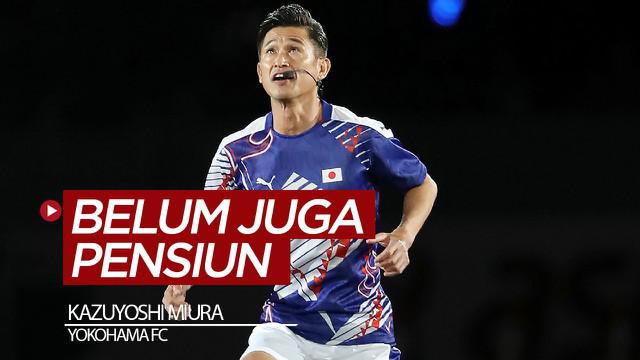 Berita video Kazuyoshi Miura yang sudah berusia 52 tahun masih teken kontrak baru di Yokohama FC. Belum juga pensiun ya Miura?