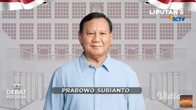 Calon Presiden (Capres) Prabowo Subianto dalam Debat Capres-Cawapres 2024