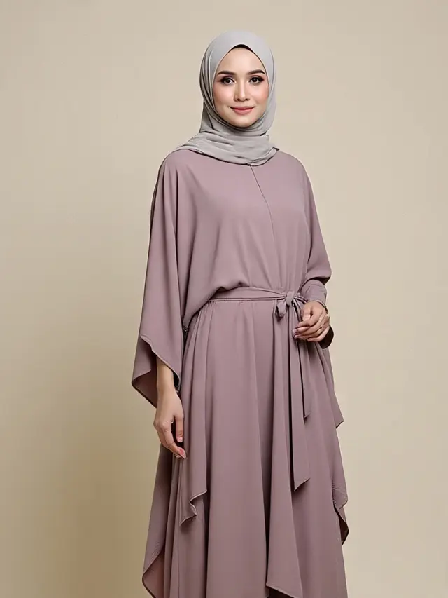 Model Gamis Brokat Warna Sage Terbaru