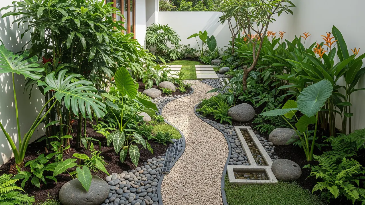 Inspirasi Rain Garden untuk Rumah Minimalis/AI Generated
