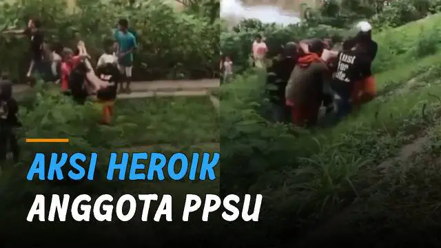 Aksi heroik ditunjukkan oleh anggota Petugas Penanganan Prasarana dan Sarana Umum (PPSU). ketika menyelamatkan bocah tenggelam.