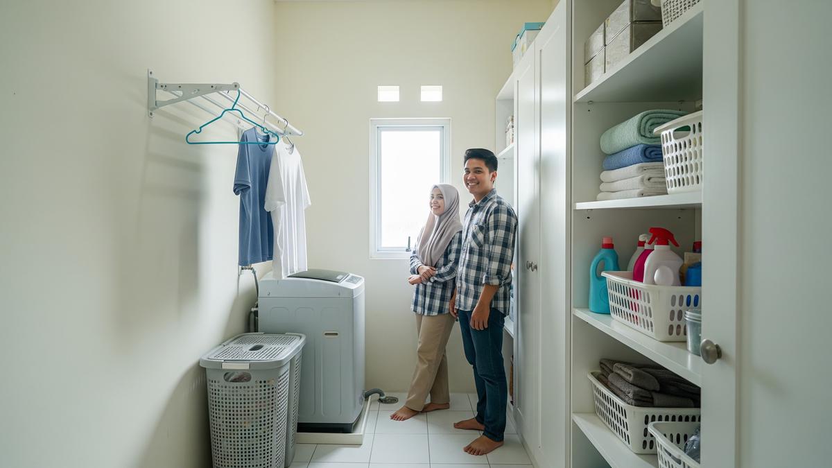 8 Cara Menata Tempat Cuci dan Jemur di Rumah Kecil agar Tidak Terlihat Penuh, Cocok untuk Rumah KPR