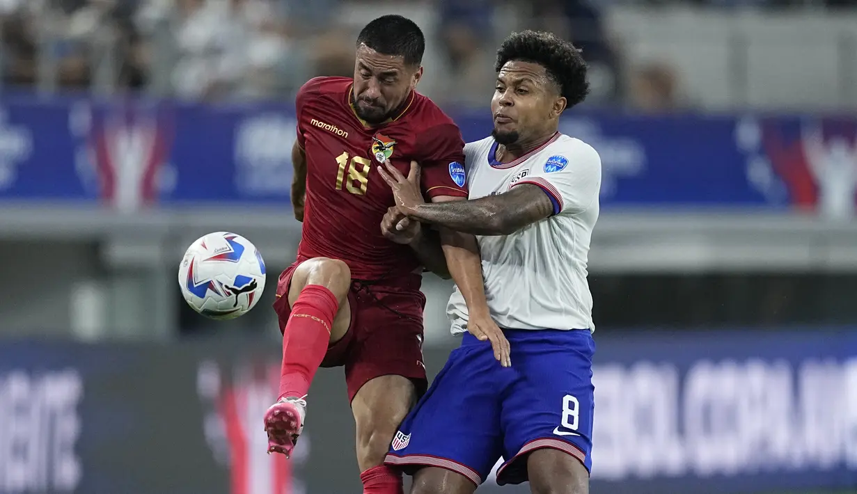 Dengan kemenangan ini Amerika Serikat memimpin klasemen sementara Grup C. (AP Photo/Julio Cortez)