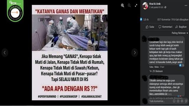 Cek Fakta Tidak Benar Semua Pasien Covid 19 Meninggal Dunia Di Rs Simak Faktanya Cek Fakta Liputan6 Com
