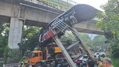 Titik Kemacetan Imbas Truk Angkut Alat Berat Tabrak JPO Tendean