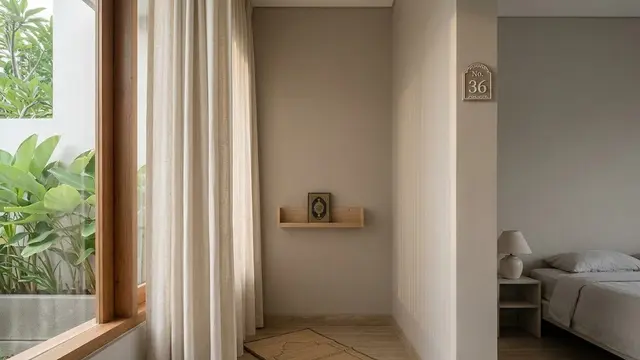 Sudut Kamar Tidur sebagai Mushola Pribadi