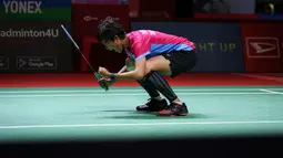 Di babak 16 besar, Putri Kusuma Wardani akan menghadapi unggulan ke-3 asal Korea Selatan, An Se Young yang lolos setelah menyingkirkan wakil Kanada, Michelle Li yang mundur akibat cedera pada game kedua saat tertinggal 6-18 setelah sempat menang di game pertama dengan 22-20. (Bola.com/Bagaskara Lazuardi)