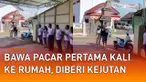 Momen seorang perempuan mendapatkan kejutan ketika diajak pertama kali ke rumah pacarnya menarik perhatian