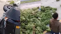 Pikap bermuatan pisang kecelakaan di Tol Lampung