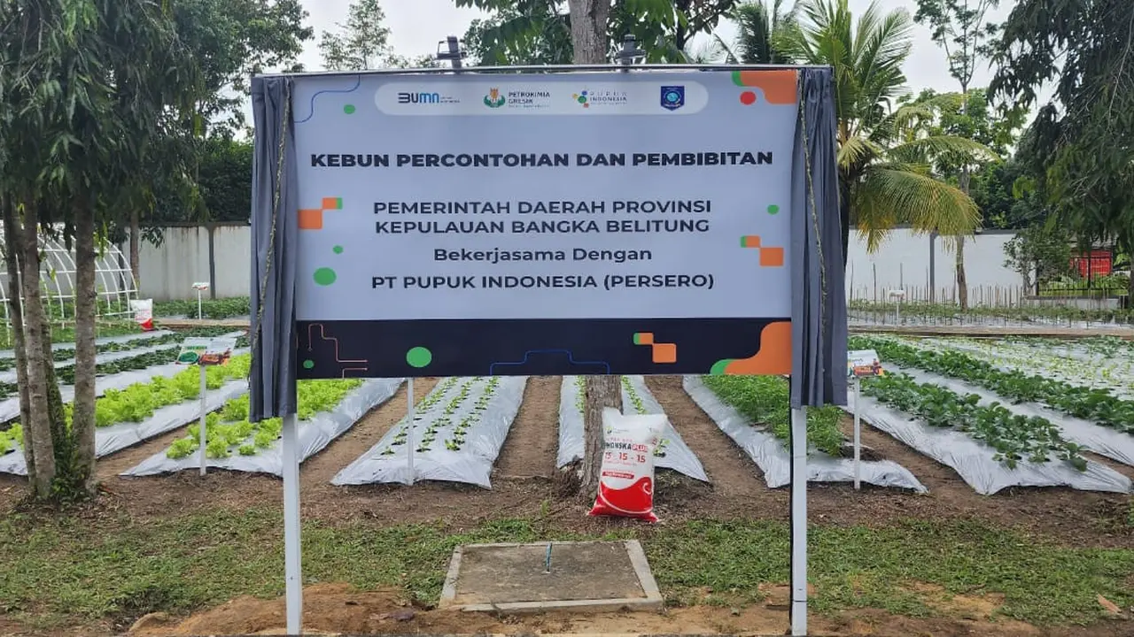 PT Pupuk Indonesia (Persero) menyerahkan kebun percontohan dan pembibitan kepada Pemerintah Provinsi Bangka Belitung.