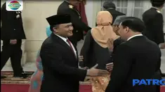 Jokowi melantik Irjen Polisi Heru Winarko sebagai Kepala BNN di Istana Negara, Jakarta, pada Kamis pagi, 1 Maret 2018.