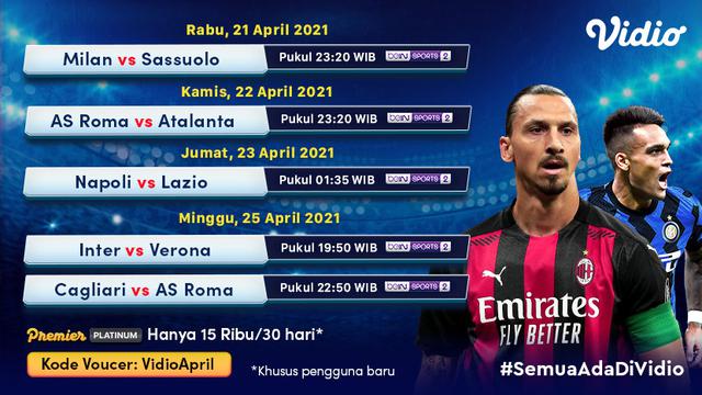 Live Streaming Liga Italia Serie A Matchday 32 di Vidio