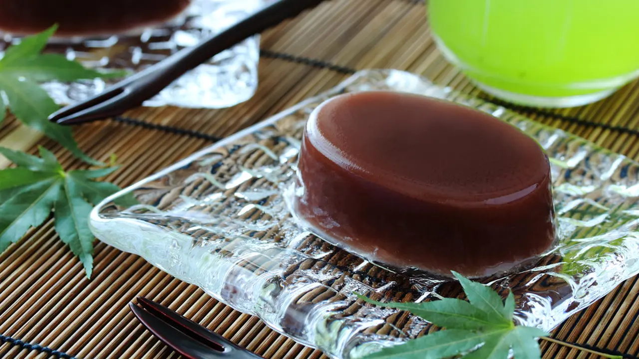 camilan jepang puding kacang merah