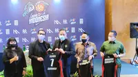 Louvre Indonesia resmi mewakili Indonesia untuk berkompetisi di ASEAN Basketball League (ABL) 2022. (Bola.com/Zulfirdaus Harahap)
