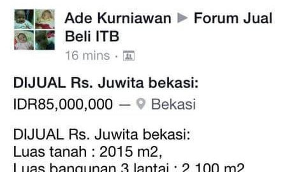 Ini penjelasan RS Juwita soal iklan penjualan Rp 85 miliar di sosmed