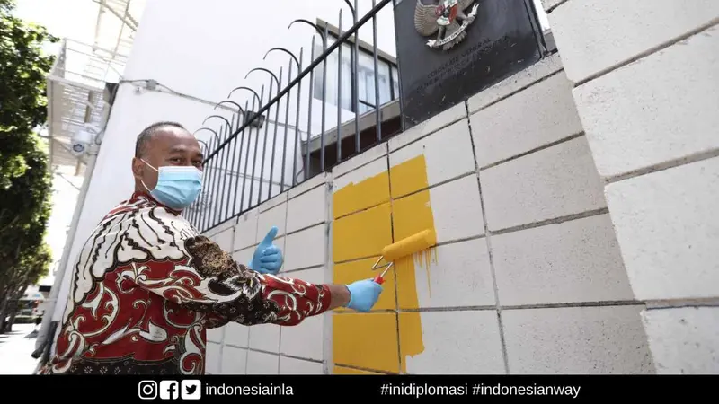 Perkenalkan Indonesia di Los Angeles, KJRI Los Angeles Gunakan Mural