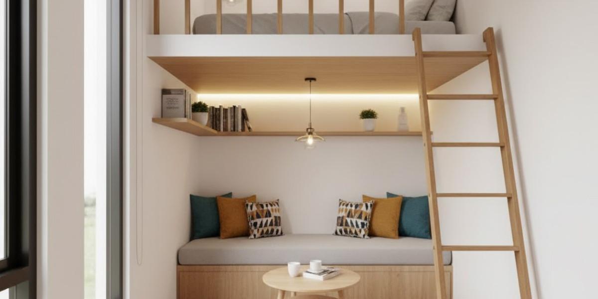 Ilustrasi Desain Mezzanine Kamar Mini