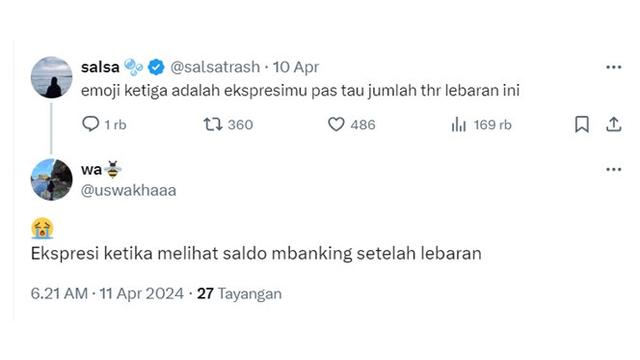 6 Cuitan Netizen Lihat Saldo ATM Setelah Lebaran, Bikin Senyum Getir