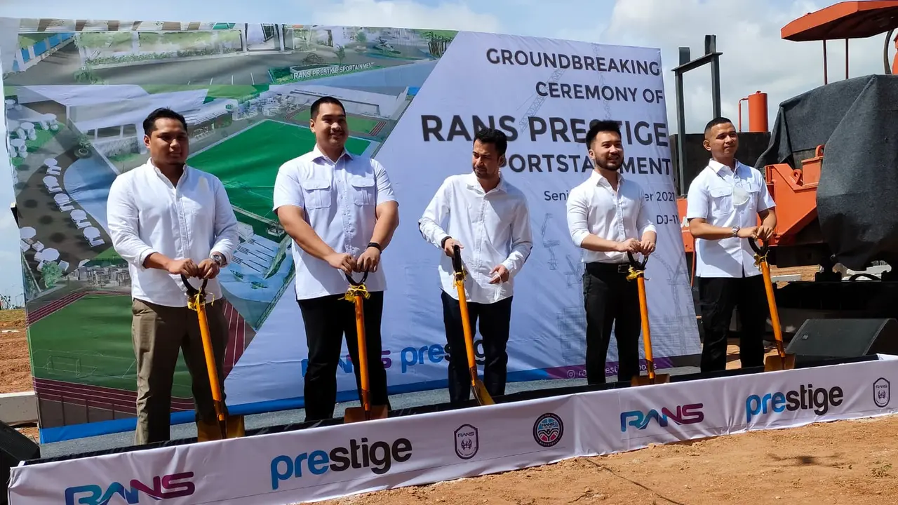 Raffi Ahmad membangun RANS Prestige Sportstainment yang dilengkapi stadion untuk RANS Cilegon FC.