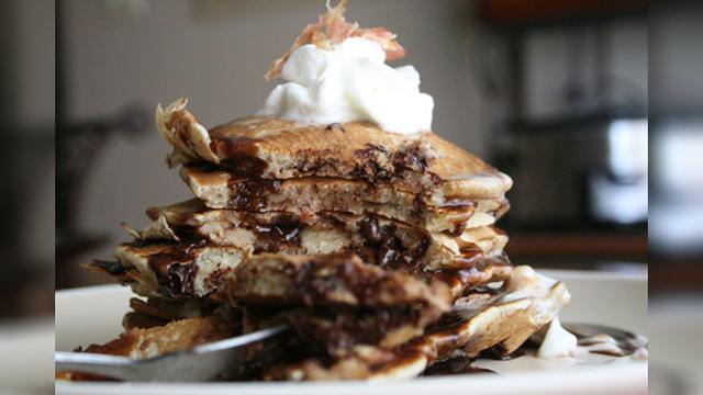 Pancake Daging dan Coklat Chip