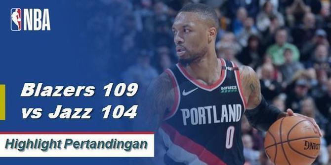 Cuplikan Hasil Pertandingan NBA : Blazers 109 vs Jazz 104