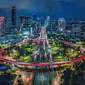 Wajah Baru Kawasan Semanggi Jakarta di Malam Hari. (Sumber: Instagram/jakarta_tourism)