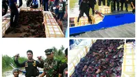 Upaya penyelundupan 1.650 induk kepiting di perairan Pulau Sebatik yang berbatasan langsung dengan Malaysia, digagalkan. (Liputan6.com/Dian Kurniawan)