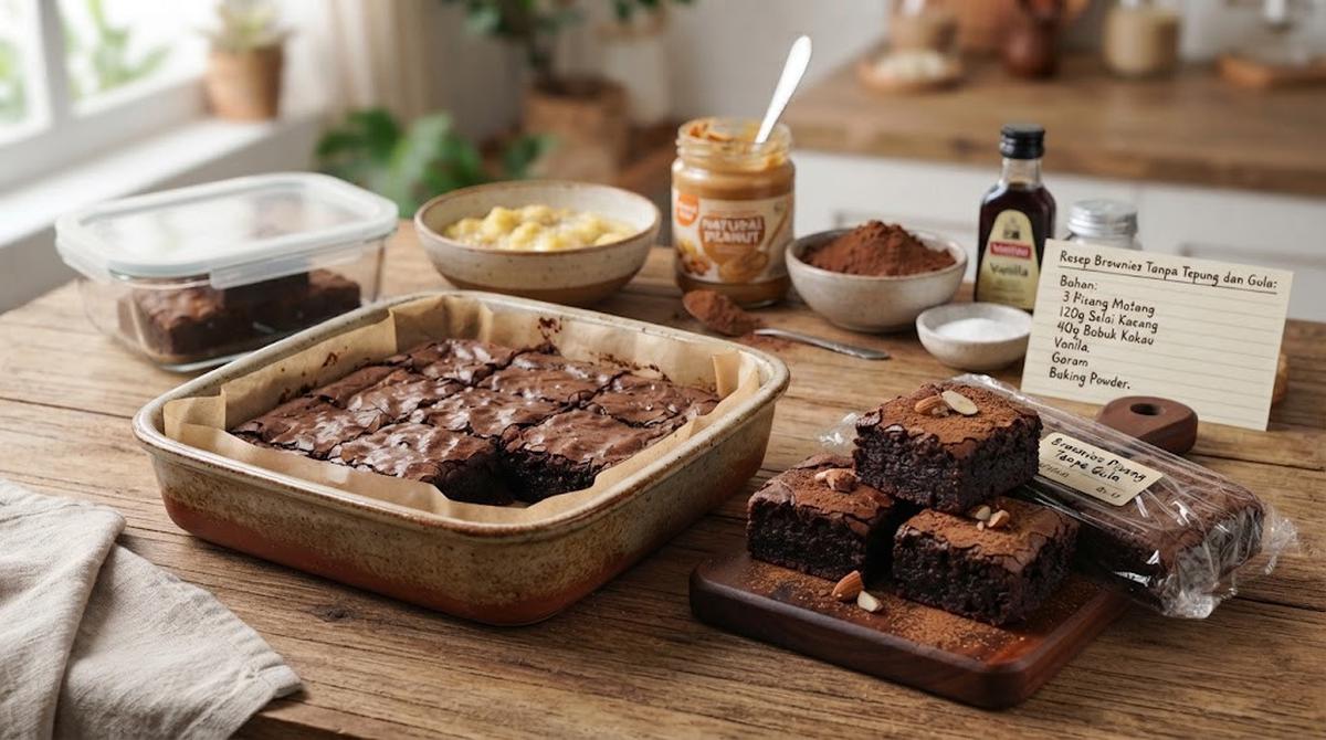 Resep Brownies Tanpa Tepung dan Gula