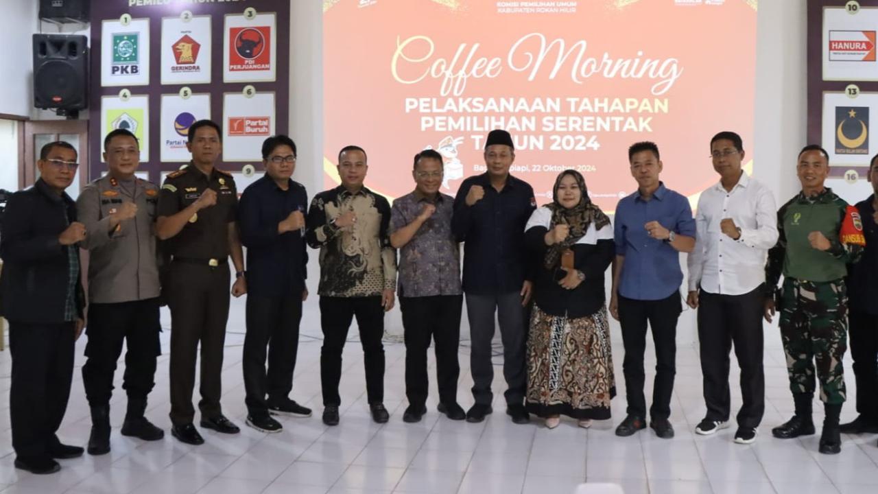Coffee Morning, Kapolres Rohil Minta Timses Paslon Dingin Suasana di Rohil