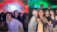 Keseruan Fuji dan Rachel Vennya di Festival Songkran Thailand 2025. (sumber: Instagram/fuji_an/rachelvennya)