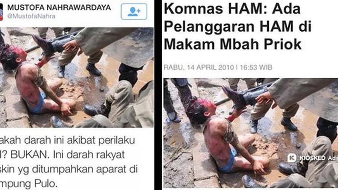 Beredar foto hoax korban penggusuran Kp Pulo diamuk Satpol PP