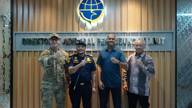 KPLP Kemenhub menerima kunjungan delegasi US Coast Guard (USCG).
