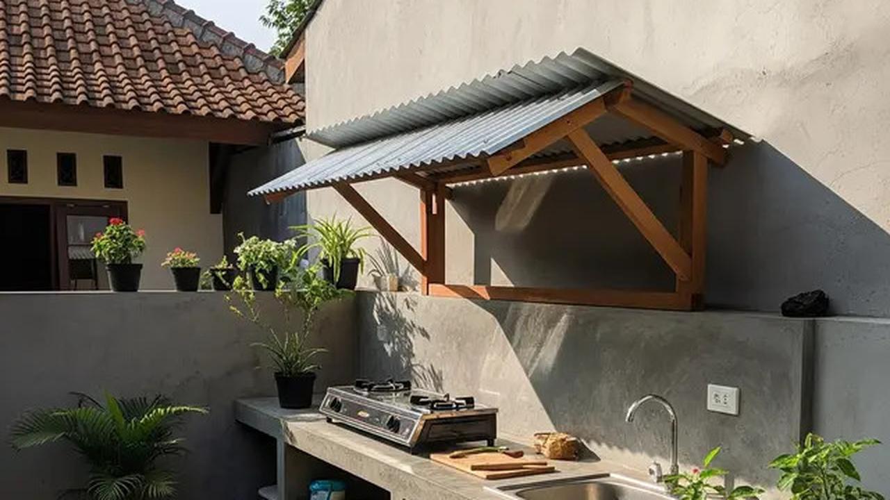 10 Inspirasi Dapur Outdoor Sederhana di Pekarangan Rumah Kecil Tren 2025, Hemat Budget