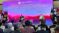 Penandatanganan Traktat Persahabatan dan Kerja Sama (Treaty of Amity and Cooperation/TAC) dengan Panama, Serbia dan Kuwait, dii sela-sela Pertemuan Tingkat Menteri ASEAN, Jakarta, Senin (4/9/2023). (Liputan6/Benedikta Miranti)