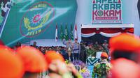 Kapolri Jenderal Listyo Sigit Prabowo memimpin Apel Akbar Komando Kesiapsiagaan Angkatan Muda Muhammadiyah (Kokam) Pemuda Muhammadiyah 2025 di Stadion Tridadi, Kabupaten Sleman, Daerah Istimewa Yogyakarta (DIY), Minggu (20/7/2025). (Dok. Istimewa)