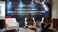 Ketua Komisi Pengawas Persaingan Usaha (KPPU) M Afif Hasbullah dalam Media Briefing KPPU di Jakarta, Kamis (1/12/2022).