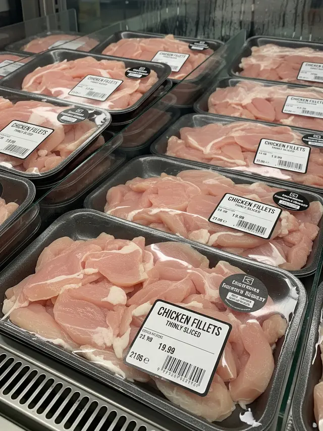 Ilustrasi Ayam Fillet di Supermarket